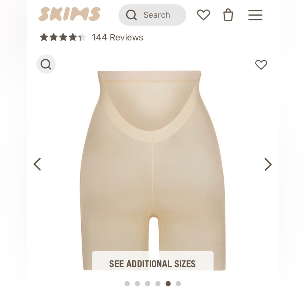 NWT SKIMS Barely There Low Back Short (M)